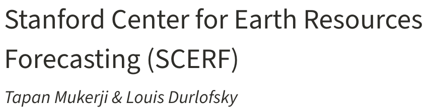 Stanford Center for Earth Resources Forecasting logo